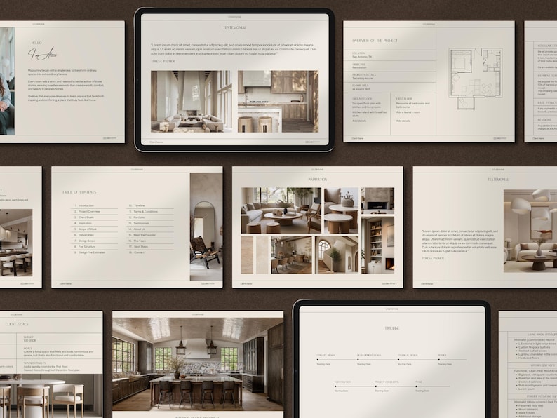 Interior Design Bundle | Interior Design Presentation Template | Interior Design Proposal | FF&E Schedule | Interior Design Templates image 3