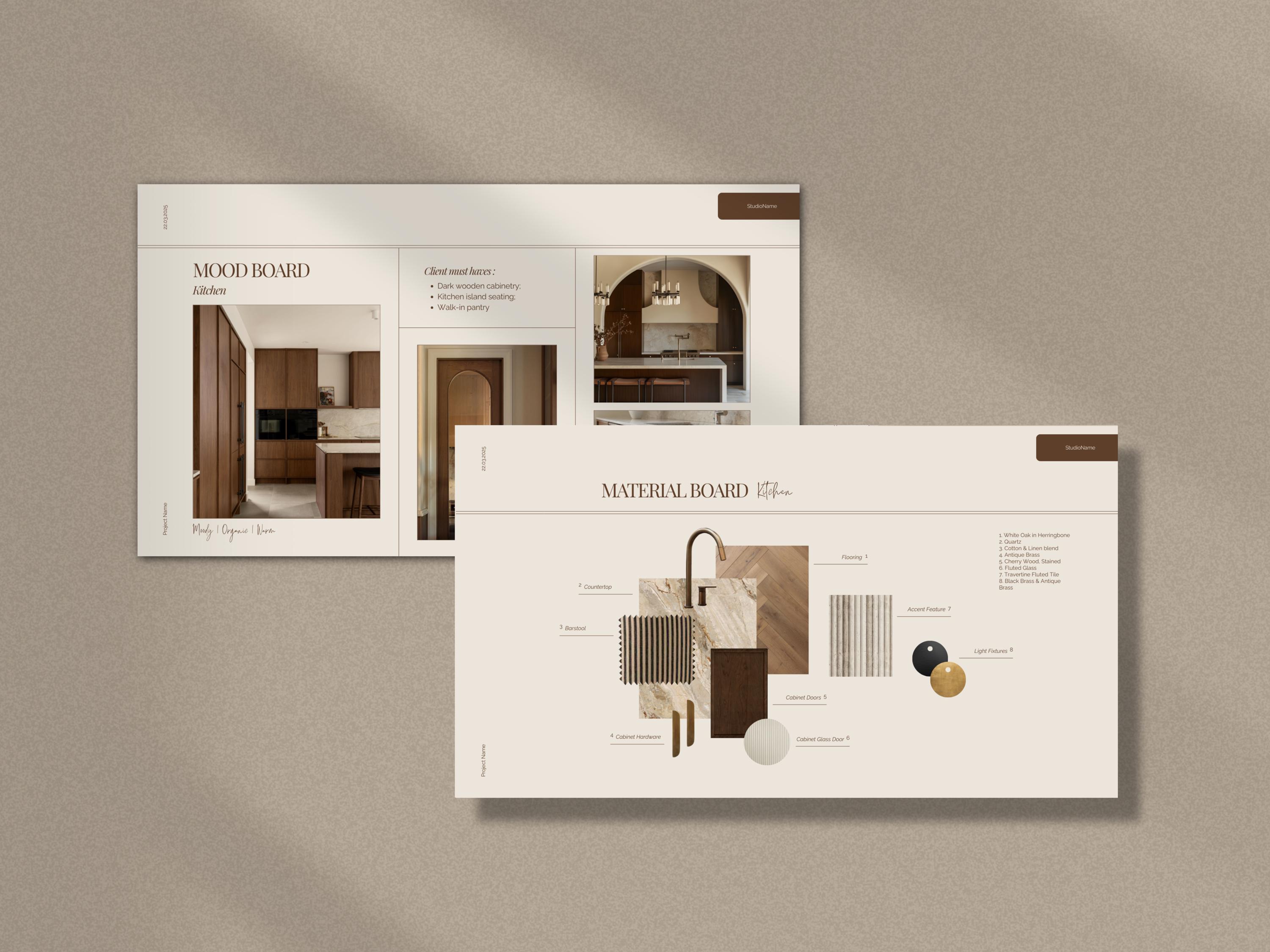 Interior Design Presentation Template Canva, Indesign and Powerpoint ...