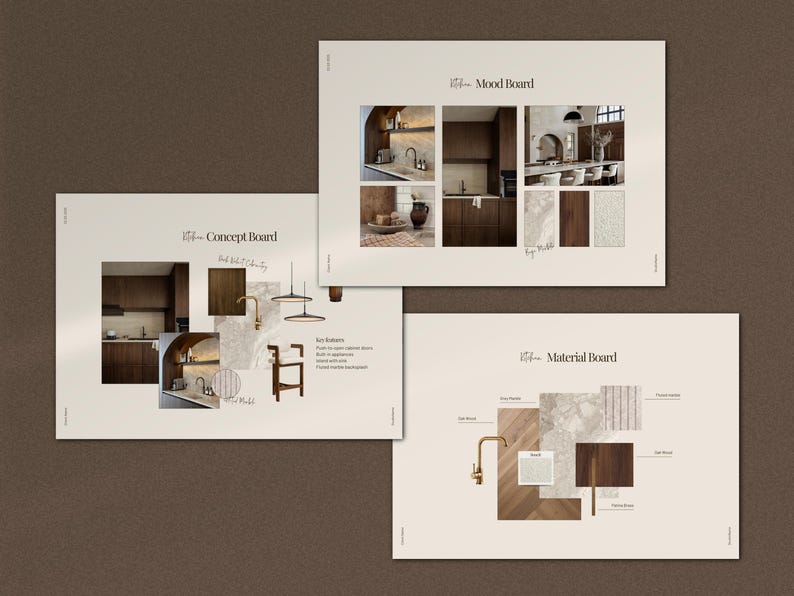 Interior Design Presentation Template Canva, Indesign and Powerpoint ...