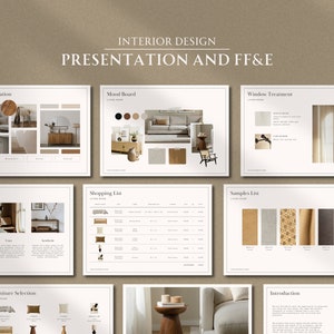 Interior Design Client Presentation and FF&E Schedule Bundle | Interior ...