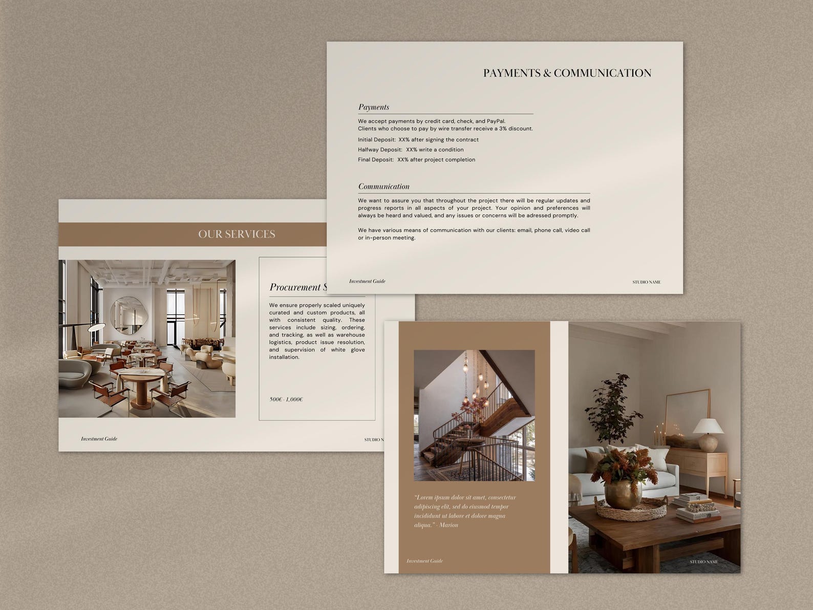 Interior Design Investment Guide Template | Interior Design Services ...