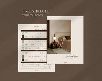 FF&E Schedule Template | Editable in Canva, InDesign, PPTX