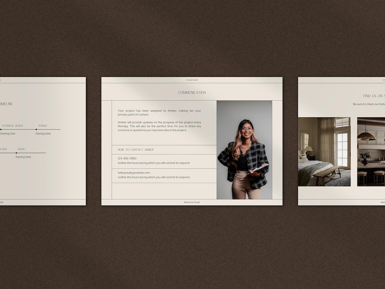 Welcome Indesign Interior Design Welcome Guide Template | Interior Design Welcome Packet ...