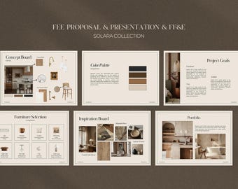 Interior Design Bundle | Interior Design Presentation Template | Interior Design Proposal | FF&E Schedule | Interior Design Templates
