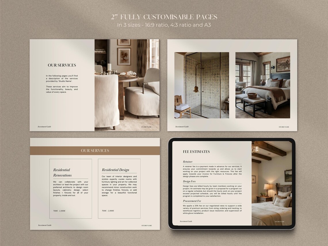 Interior Design Investment Guide Template | Interior Design Services ...