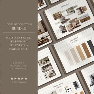 Interior Design Bundle | Investment Guide | Interior Design Proposal | Interior Design Client Presentation | FF&E | Fixtures and Finishes