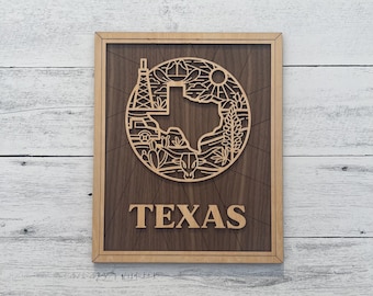 State of Texas Wall Hanging, Texas Wood Wall Decor, Texas Office Decor, Texas Wall Art, Texas Home Decor Gift, Modern State of TX Sign