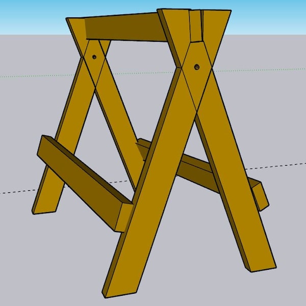 Folding Sawhorse Plans - Easy to build