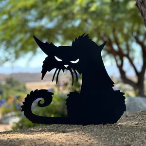 Halloween Decor Metal Cat