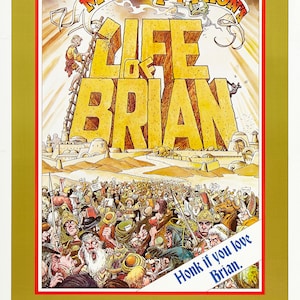 Digital Poster Monty Python's Life of Brian Black Comedy Cult Film Download