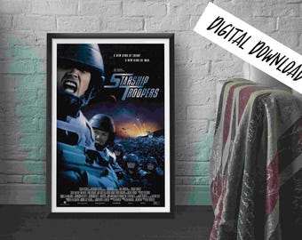 Digital Poster Starship Troopers Sci Fi Horror Cult Film Download