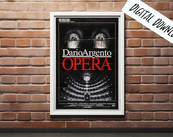 Digital Poster Opera Horror Giallo Argento Cult Film Download