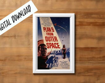 Digital Poster Plan 9 from Outer Space Ed Wood Horror Cult Film