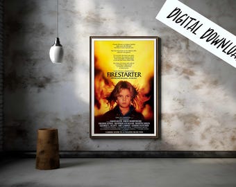 Digital Poster Firestarter 1984 Horror Cult Film Download