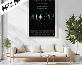 Digital Poster Alien 3 Sci Fi Horror Cult Film