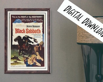 ブラック・サンデー 1960年映画ポスター | クラシックなイタリアン