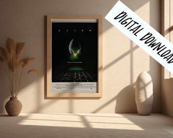 Digital Poster Alien Sci Fi Horror Cult Film