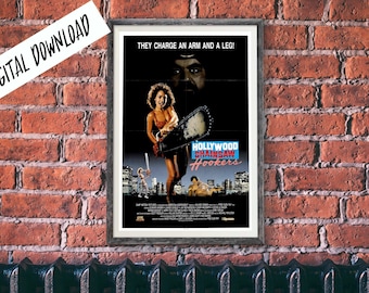 Digital Poster Hollywood Chainsaw Hookers Horror Cult Film