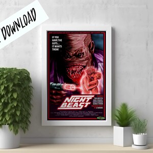 Digital Poster Nightbeast Sci Fi Horror Cult Film