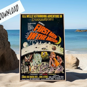 Digital Poster First Men in the Moon Sci Fi Cult Film