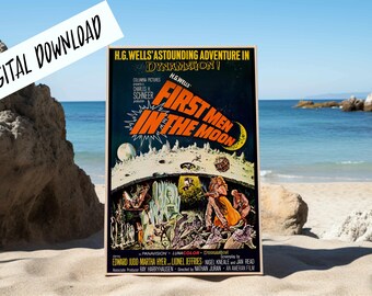 Digital Poster First Men in the Moon Sci Fi Cult Film