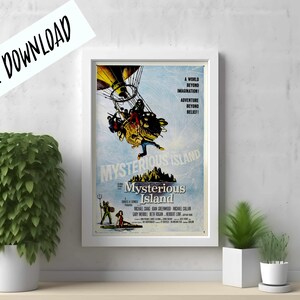 Digital Poster Mysterious Island 1961 Sci Fi Cult Film