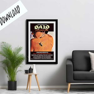 Digital Poster Salò, or the 120 Days of Sodom Horror Cult Film Download