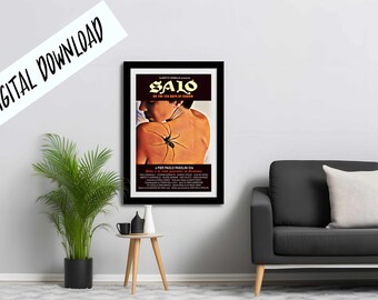Digital Poster Salò, or the 120 Days of Sodom Horror Cult Film Download