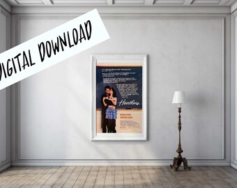 Digital Poster Heathers Black Comedy Cult Film Download