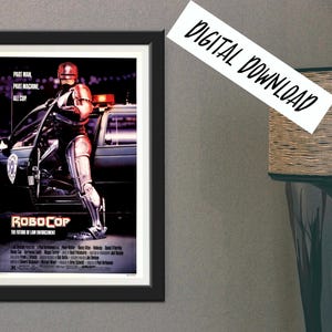 Digital Poster RoboCop 1987 Horror Sci fi Cult Film