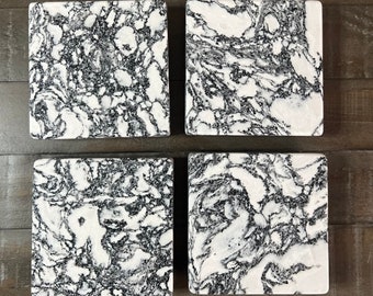 Rose Bay Cambria Quartz Square Coasters