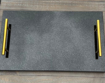 Absolute Black Granite Display Tray with Handles / Serving Board / Charcuterie Board