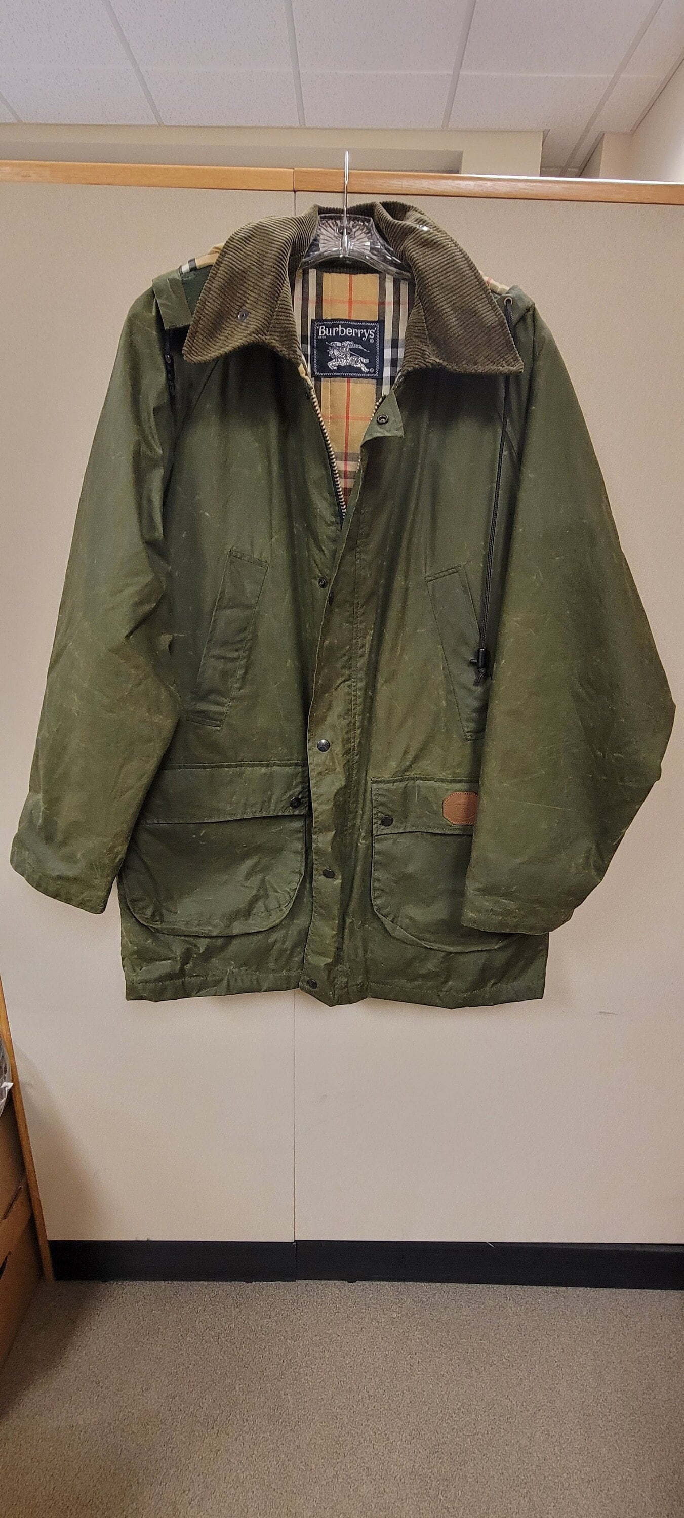 Burberry Waxed Hunting Raincoat Men s Medium Etsy
