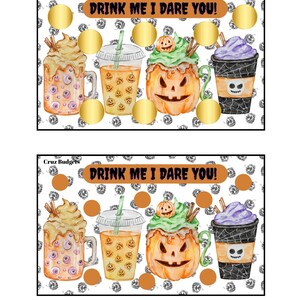 Drink Me I Dare You Savings Challenge - DIY Scratch Off - Digital