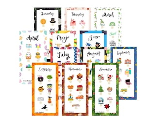 12 Months Mini Savings Challenges - A Year Long Savings - Digital