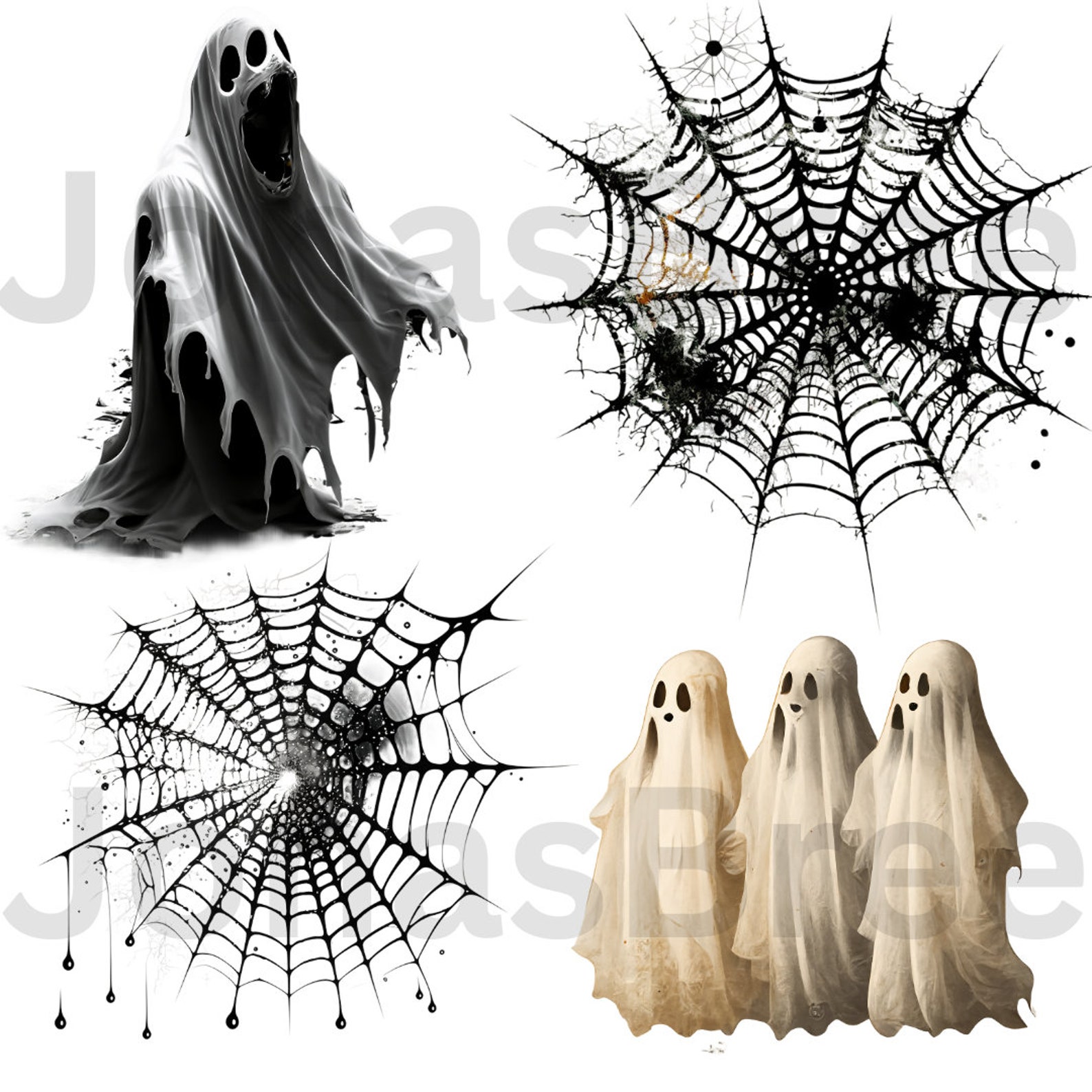 Halloween Clipart PNG Bundle 64 PNG TRANSPARENT Background, Commercial ...