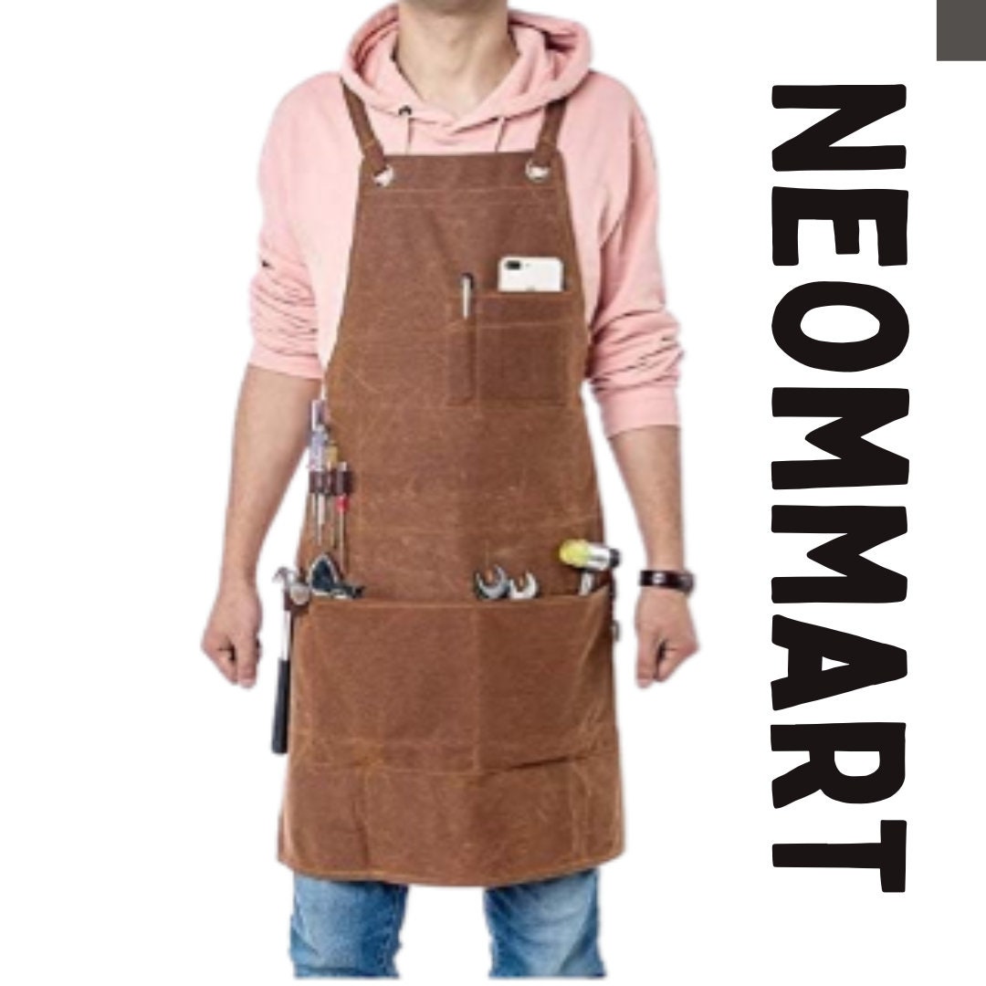 Leather Carpenters Apron for Men Women Apron With Pockets Etsy UK