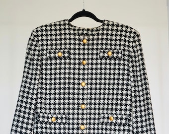 Vintage CLOCK HOUSE Houndstooth Jacket (UK 14)