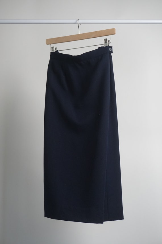 Classic RODIER Paris Navy Blue Wool Skirt (EU 48)
