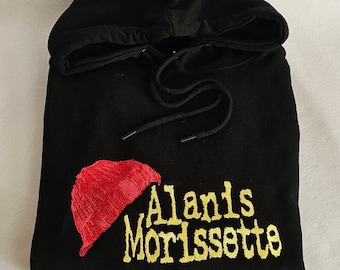 Alanis Morissette - Bestickter Kapuzenpullover