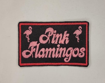 Pink Flamingos - Embroidered Sew-On/DIY Patch