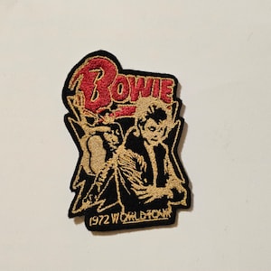Bowie 1972 World Tour - Embroidered Sew-On / DIY Patch