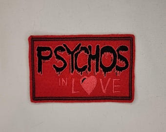 Psychos In Love - Embroidered Sew-On/DIY Patch