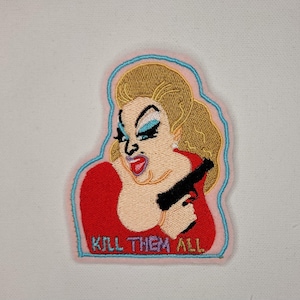 Divine - roze flamingo's - geborduurde naai-/doe-het-zelf-patch