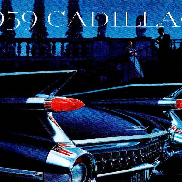 Cadillac 1959 vintage années 50 Affiche Imprimer Promo Publicité promotionnelle Brochure Ad Flyer Car Lover Premium Quality Livraison gratuite