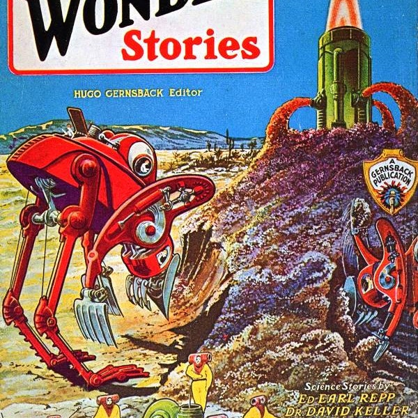 Science Wonder Stories Septembre 1929 vintage 20s Pulp Magazine Book Cover Poster Print Wall Art Déco Premium Quality Livraison gratuite