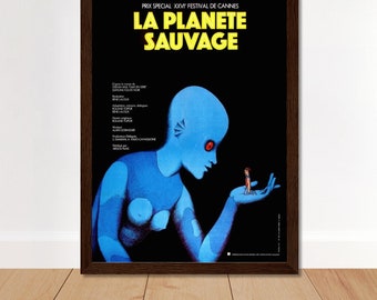 Fantastic Planet aka La Planete Sauvage 1973 Vintage Cinema Style 70s Poster Print Film Movie French Premium Quality Free Shipping