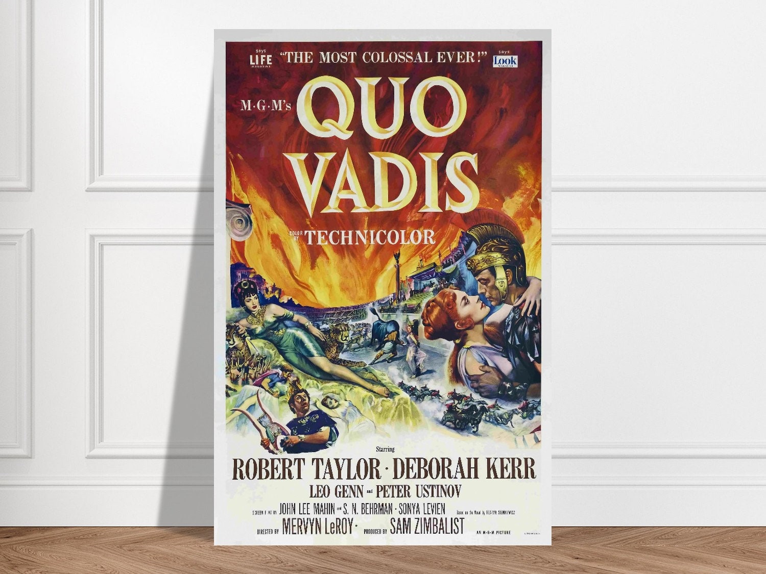 Advertising postcard for the movie “Quo Vadis” (MGM, 1951)…