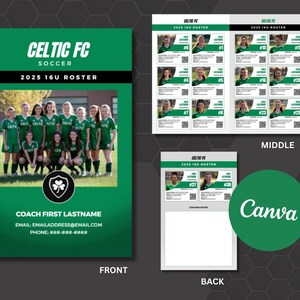 Canva-sjabloon teamrooster: sportspelerprofiel (14 spelers)