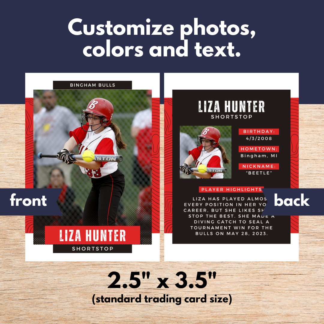 Create Your Own Sports Card, Custom Sports Card, Trading Card, Canva